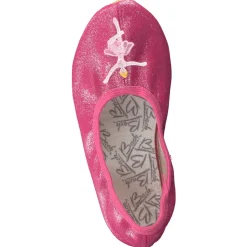 Beck – Ballerina-Hausschuhe aus Textil in Pink