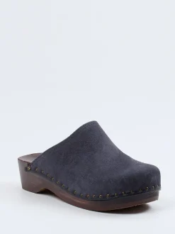 Berkemann – Clogs aus Veloursleder Dunkelblau