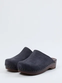 Berkemann – Clogs aus Veloursleder Dunkelblau