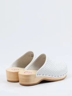 Berkemann – Holzclogs aus Kalbleder weißgrau