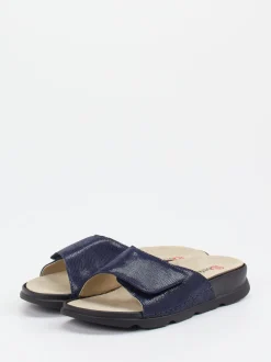 Berkemann – Komfort-Pantolette aus geprägtem Leder Blau