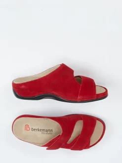 Berkemann – Komfort-Pantolette aus Veloursleder rot