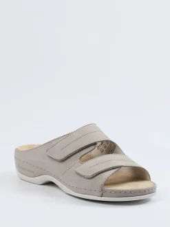 Berkemann – Komfort-Pantolette aus Nubukleder helltaupe