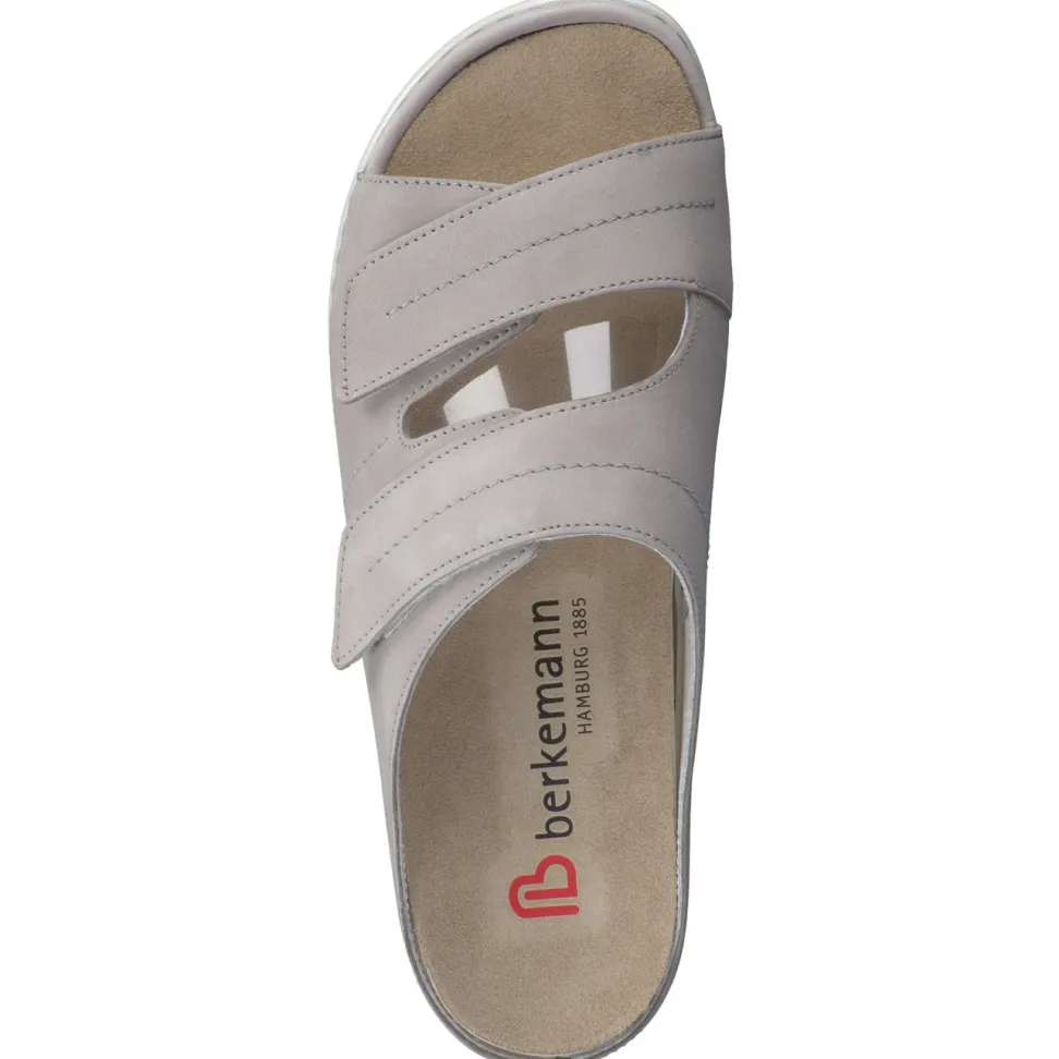 Berkemann – Komfort-Pantolette aus Nubukleder helltaupe
