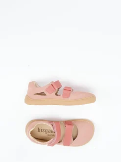 Bisgaard – Barfußsandale aus Veloursleder altrosa