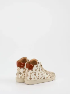 Bisgaard – High-Top Sneaker aus geprägtem Leder beige