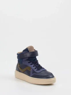 Bisgaard – High-Top Sneaker aus Kalbleder Dunkelblau