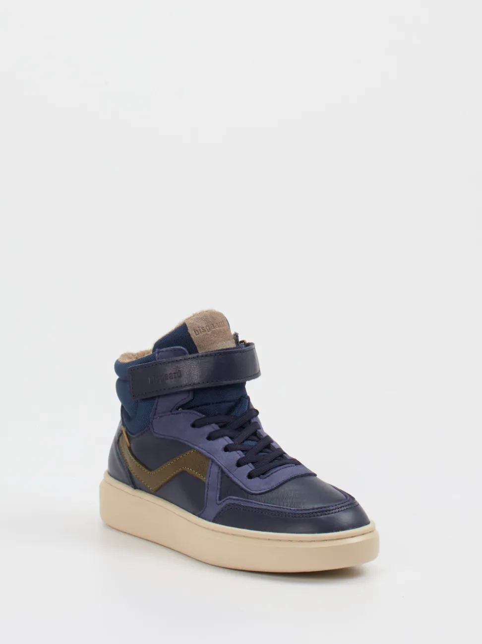 Bisgaard – High-Top Sneaker aus Kalbleder Dunkelblau