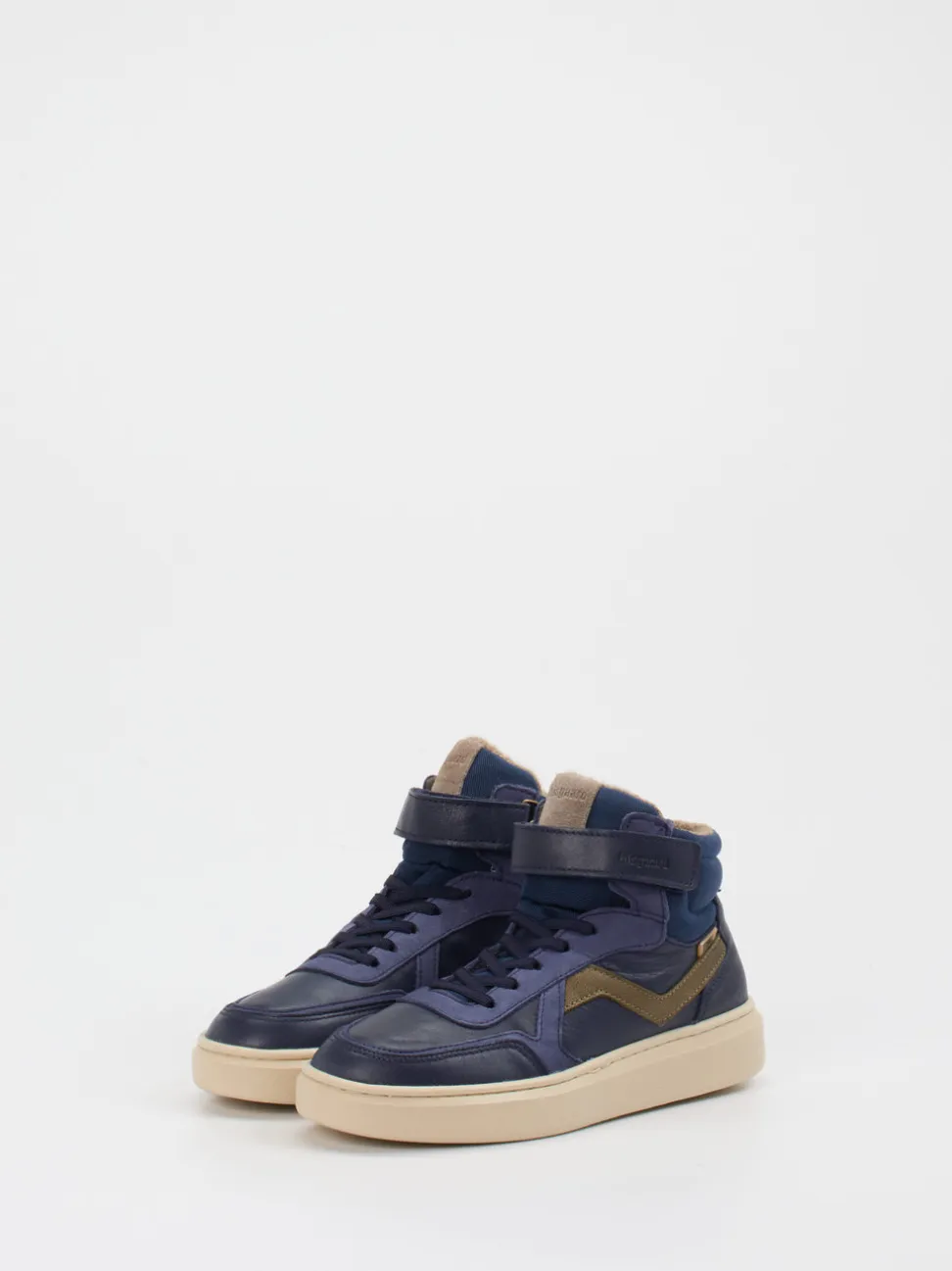 Bisgaard – High-Top Sneaker aus Kalbleder Dunkelblau