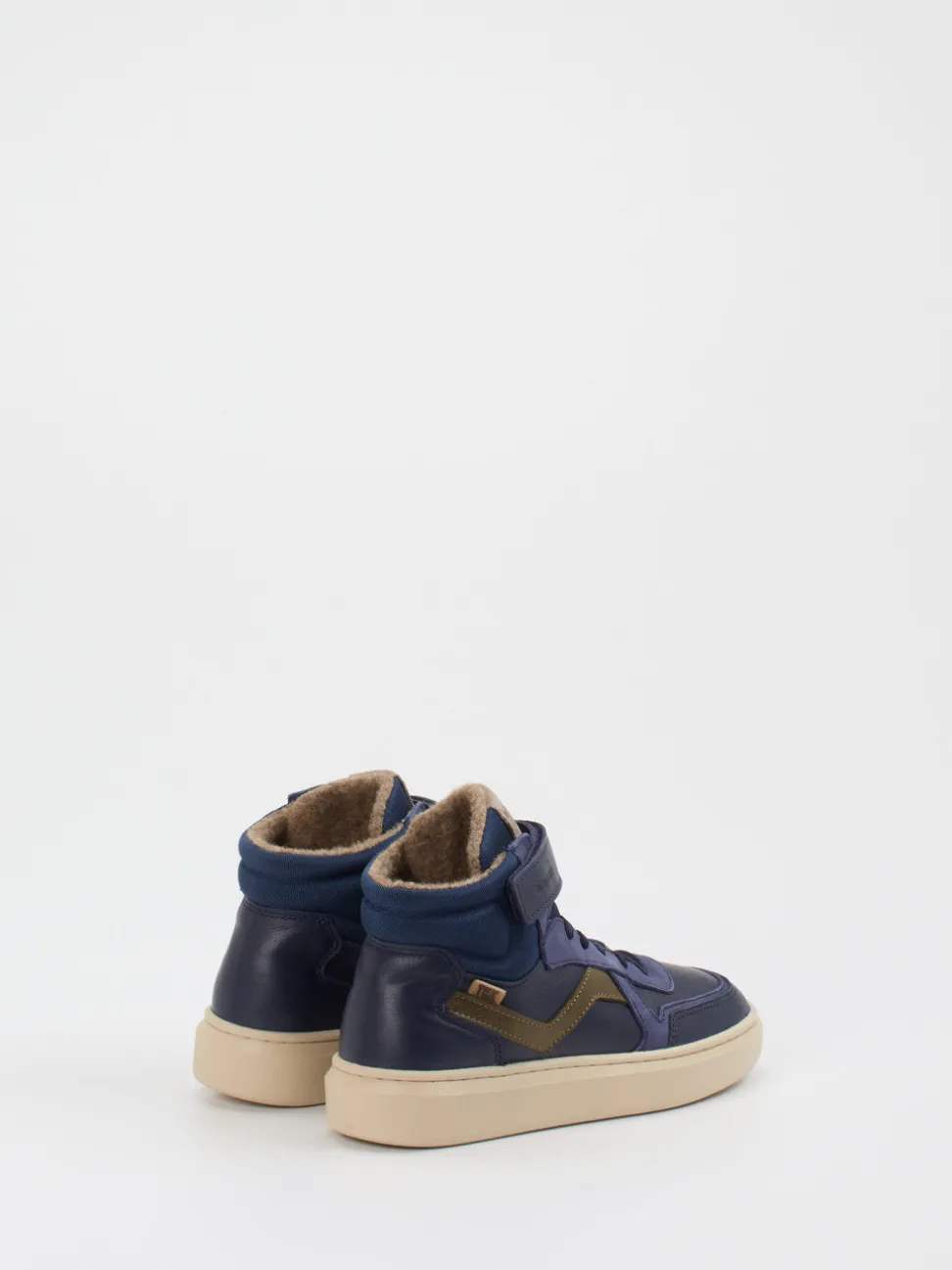Bisgaard – High-Top Sneaker aus Kalbleder Dunkelblau