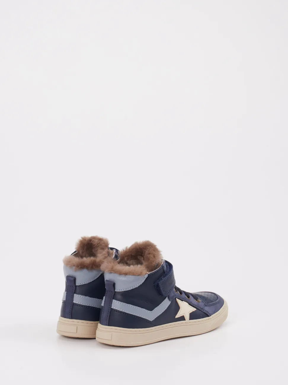 Bisgaard – High-Top Sneaker aus Metallicleder Dunkelblau