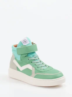 Bisgaard – High-Top Sneaker aus Kalbleder Mintgrün