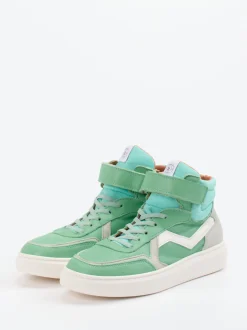 Bisgaard – High-Top Sneaker aus Kalbleder Mintgrün