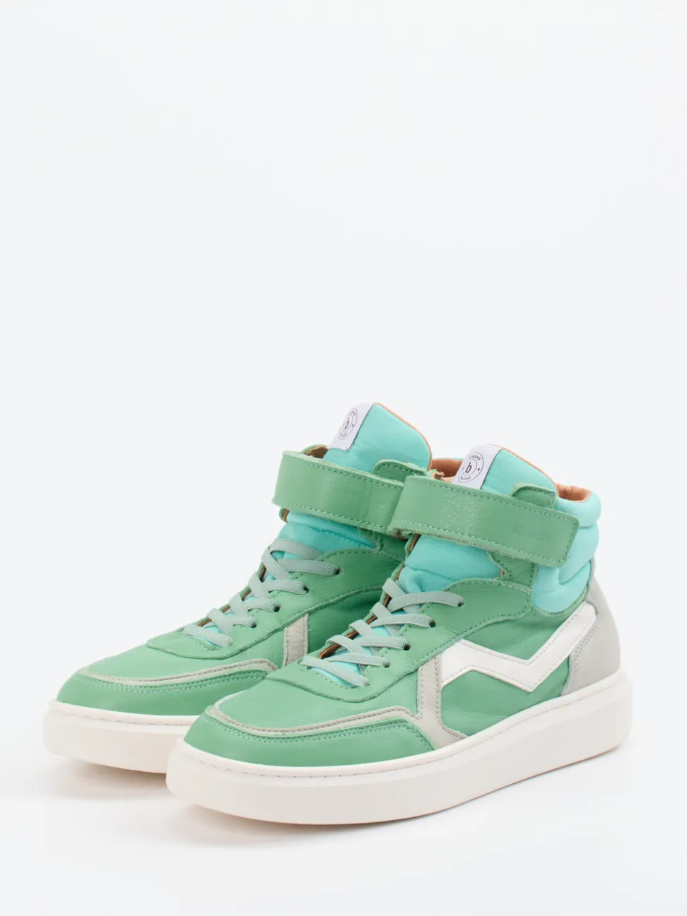 Bisgaard – High-Top Sneaker aus Kalbleder Mintgrün