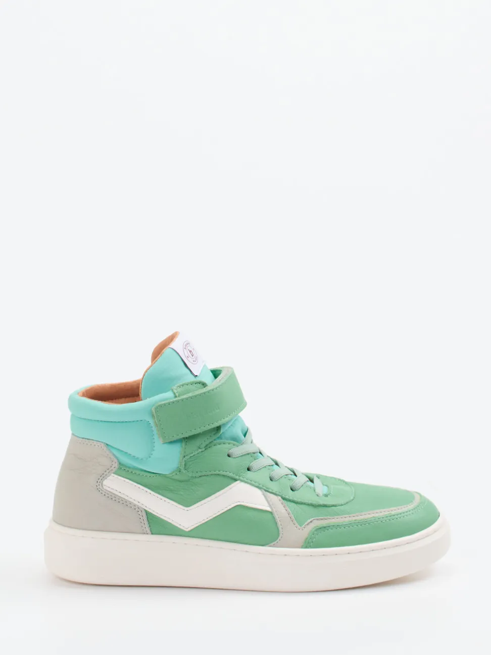 Bisgaard – High-Top Sneaker aus Kalbleder Mintgrün