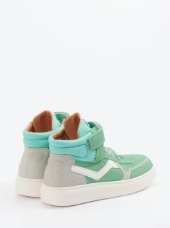 Bisgaard – High-Top Sneaker aus Kalbleder Mintgrün