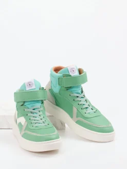 Bisgaard – High-Top Sneaker aus Kalbleder Mintgrün