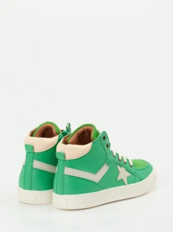 Bisgaard – High-Top Sneaker aus Lammleder grasgrün