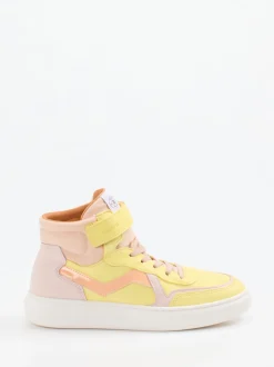 Bisgaard – High-Top-Sneaker aus Kalbleder Pastellgelb