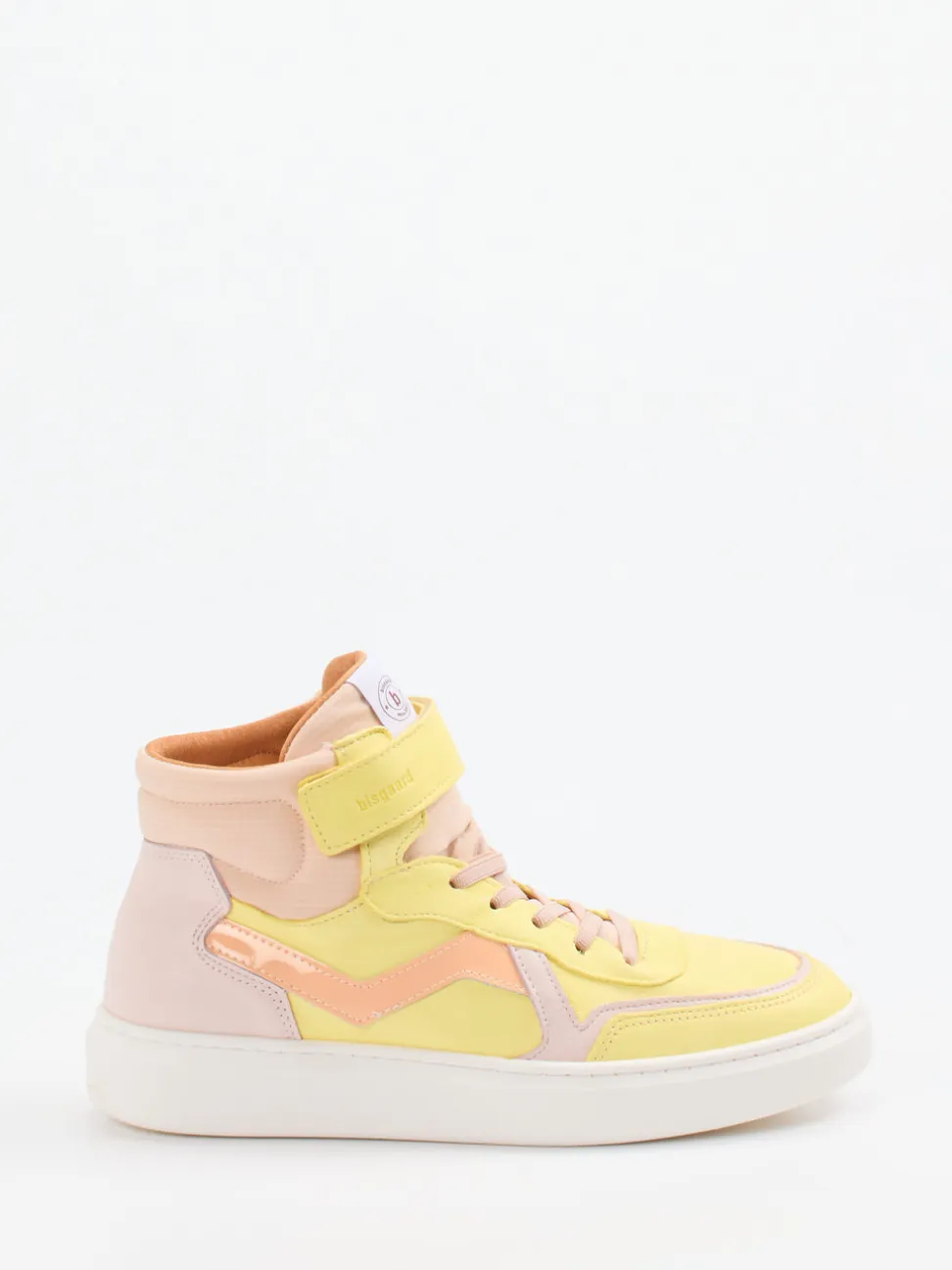 Bisgaard – High-Top-Sneaker aus Kalbleder Pastellgelb