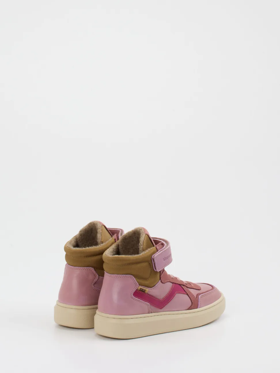 Bisgaard – High-Top-Sneaker aus Kalbleder altrosa