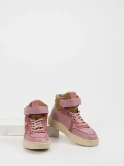 Bisgaard – High-Top-Sneaker aus Kalbleder altrosa