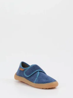 Bisgaard – Kinder-Kletthausschuh aus Cordtextil Blau