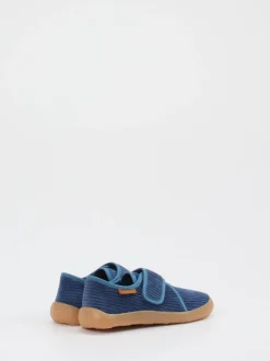 Bisgaard – Kinder-Kletthausschuh aus Cordtextil Blau