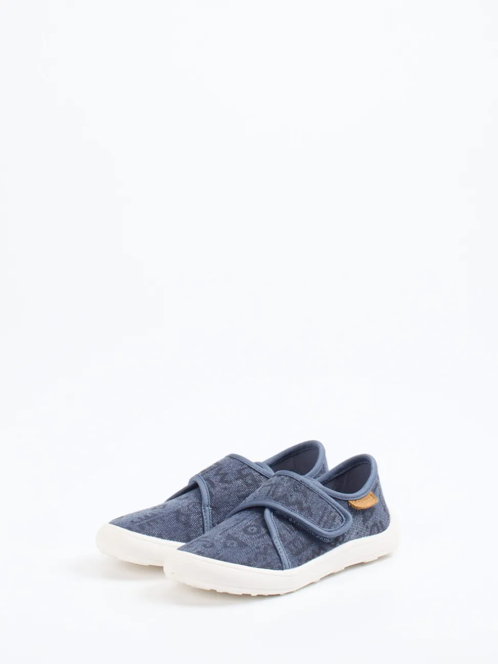 Bisgaard – Klett-Halbschuh aus Textil in Jeansblau