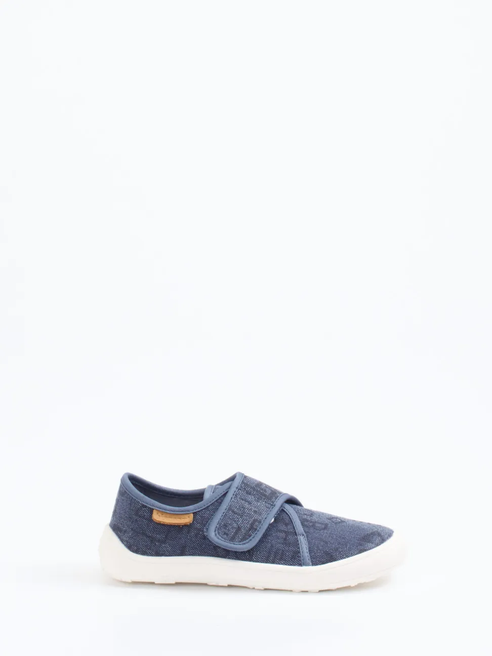 Bisgaard – Klett-Halbschuh aus Textil in Jeansblau