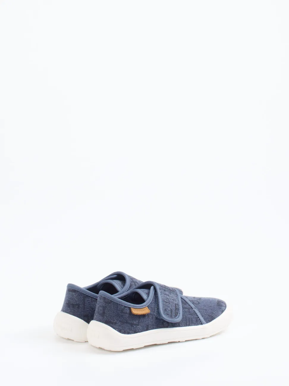 Bisgaard – Klett-Halbschuh aus Textil in Jeansblau