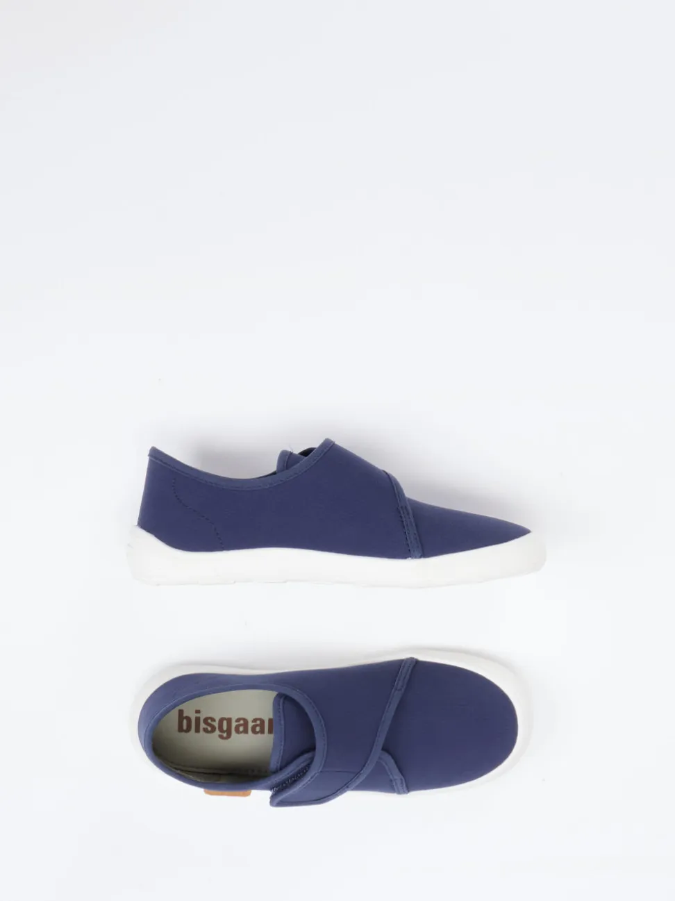Bisgaard – Kletthausschuh aus Textil Marineblau