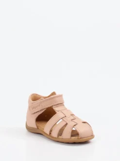 Bisgaard – Klettsandalen aus Kalbleder Altrosa