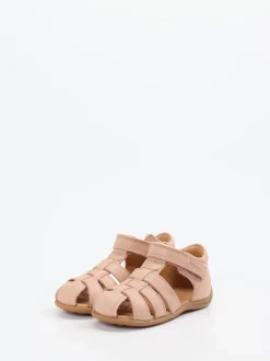 Bisgaard – Klettsandalen aus Kalbleder Altrosa
