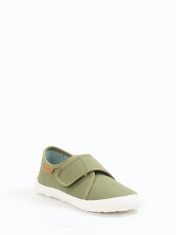 Bisgaard – Klett-Sneaker aus Textil in Salbeigrün