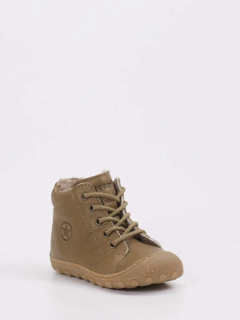 Bisgaard – Lauflernschuh aus Kalbleder olivbeige
