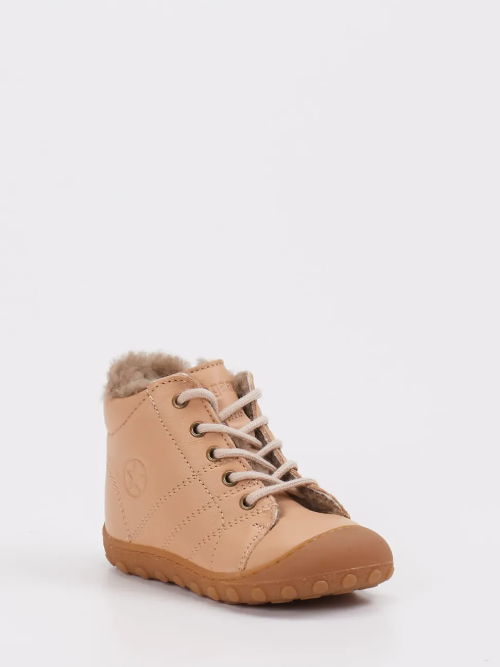Bisgaard – Lauflernschuhe aus Kalbleder in Hellbeige