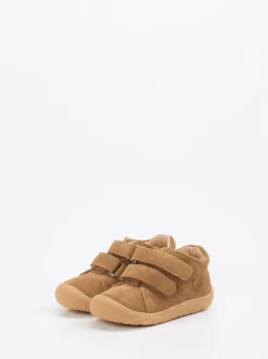 Bisgaard – Lauflernschuhe aus Veloursleder cognacbraun