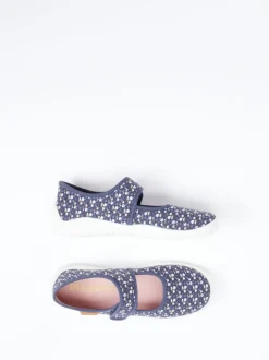 Bisgaard – Mary Janes aus Textil in Dunkelblau