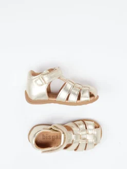 Bisgaard – Sandalen aus Metallicleder Gold