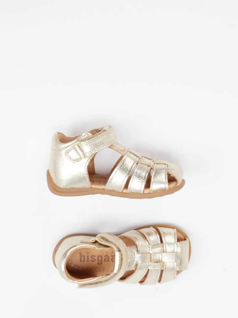 Bisgaard – Sandalen aus Metallicleder Gold