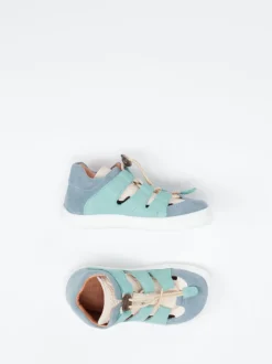 Bisgaard – Sandalette aus Veloursleder in Mintgrün