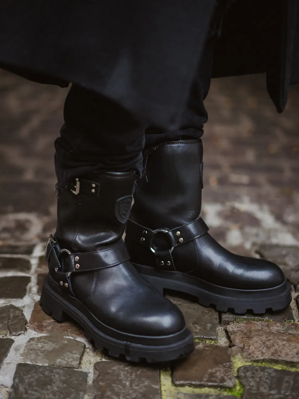 Blauer – Biker Boots aus Kalbleder schwarz