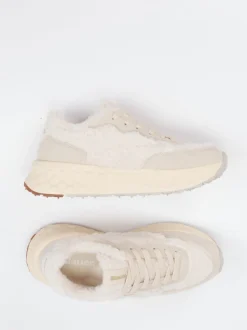 Blauer – Chunky Sneaker aus Textil in Beige