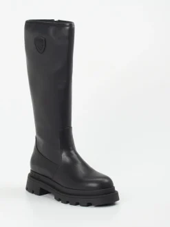 Blauer – Chunky Stiefel aus Glattleder schwarz
