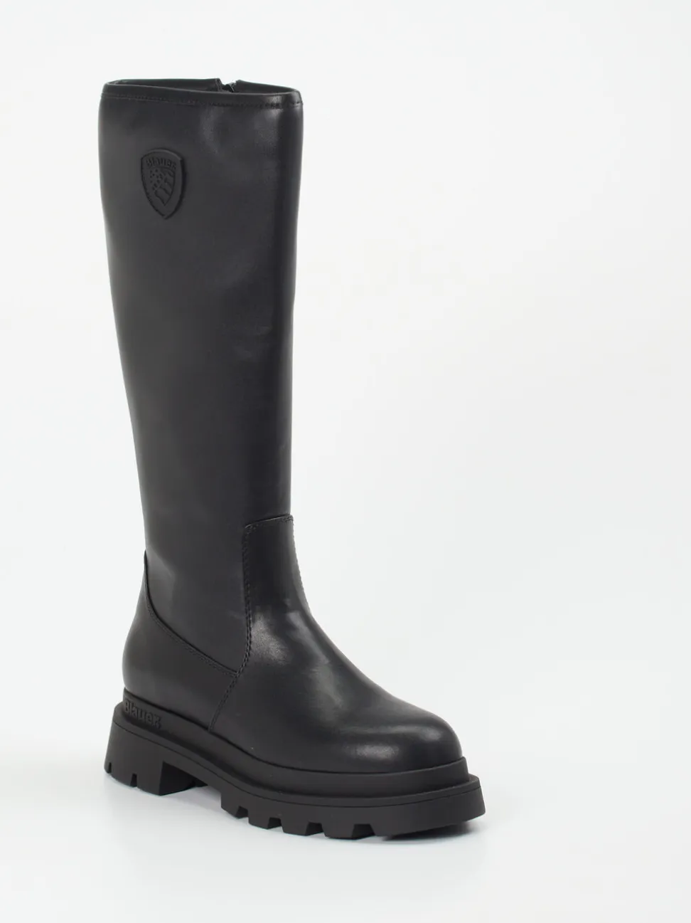 Blauer – Chunky Stiefel aus Glattleder schwarz