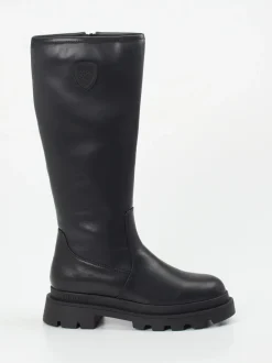 Blauer – Chunky Stiefel aus Glattleder schwarz