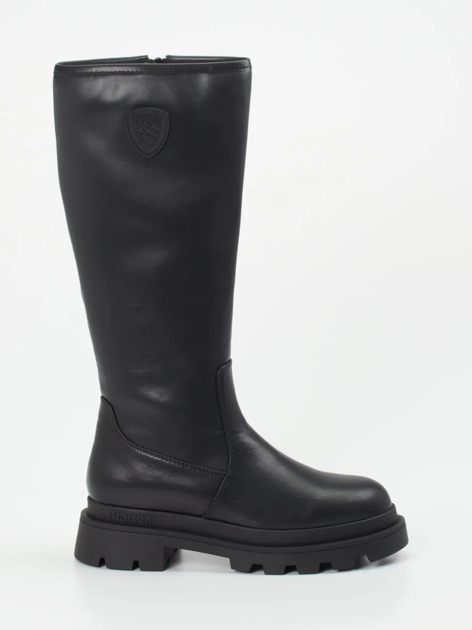 Blauer – Chunky Stiefel aus Glattleder schwarz
