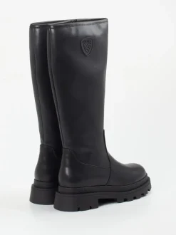 Blauer – Chunky Stiefel aus Glattleder schwarz