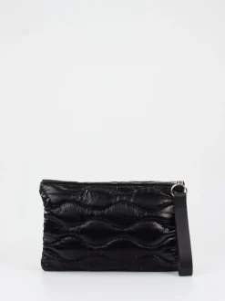 Blauer – Clutch aus Textil in Schwarz glänzend